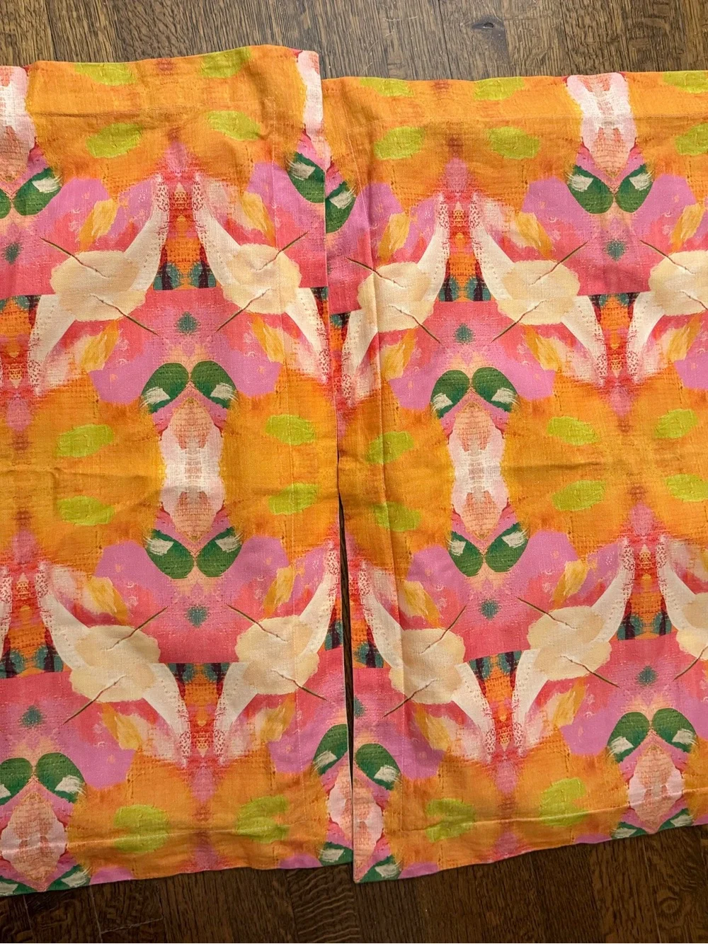 Laura Park Designs Pair of Marigold pattern Standard Linen Cotton Shams